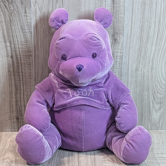 Disney Other - DISNEY Sweet Lilac Winnie The Pooh Purple Plush Stuffed Animal Bear Velvety